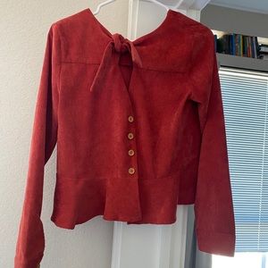 Corduroy Red Top